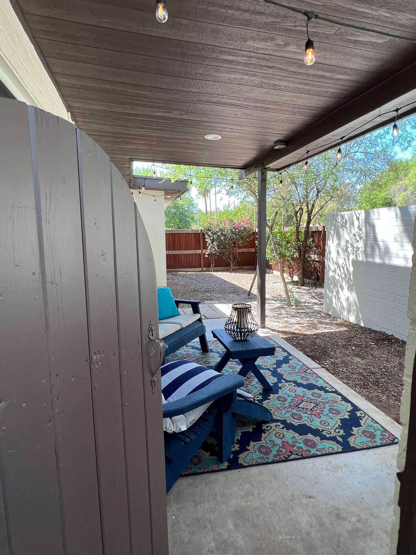 Backyard with BBQ grill